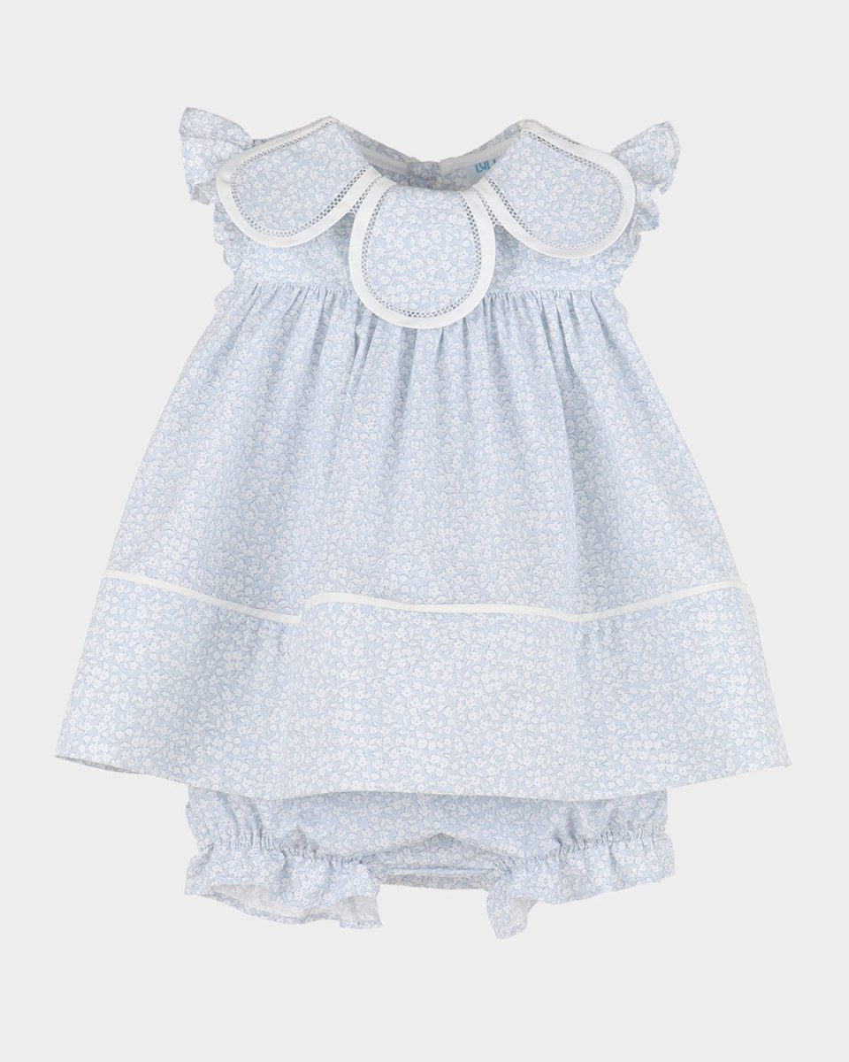 Girl's Floral-Print Petal Dress, Size 6M-24